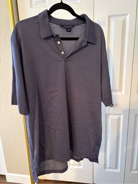 Brooks Brothers Men's Polo Shirt - Navy Blue Size XL